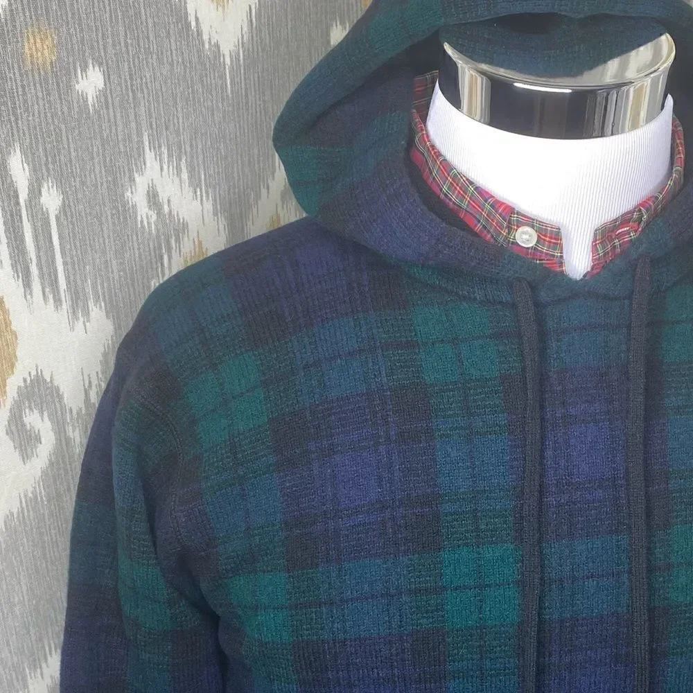 Polo Ralph Lauren Black-Watch Lambswool L/S Knit Hoodie Sweater